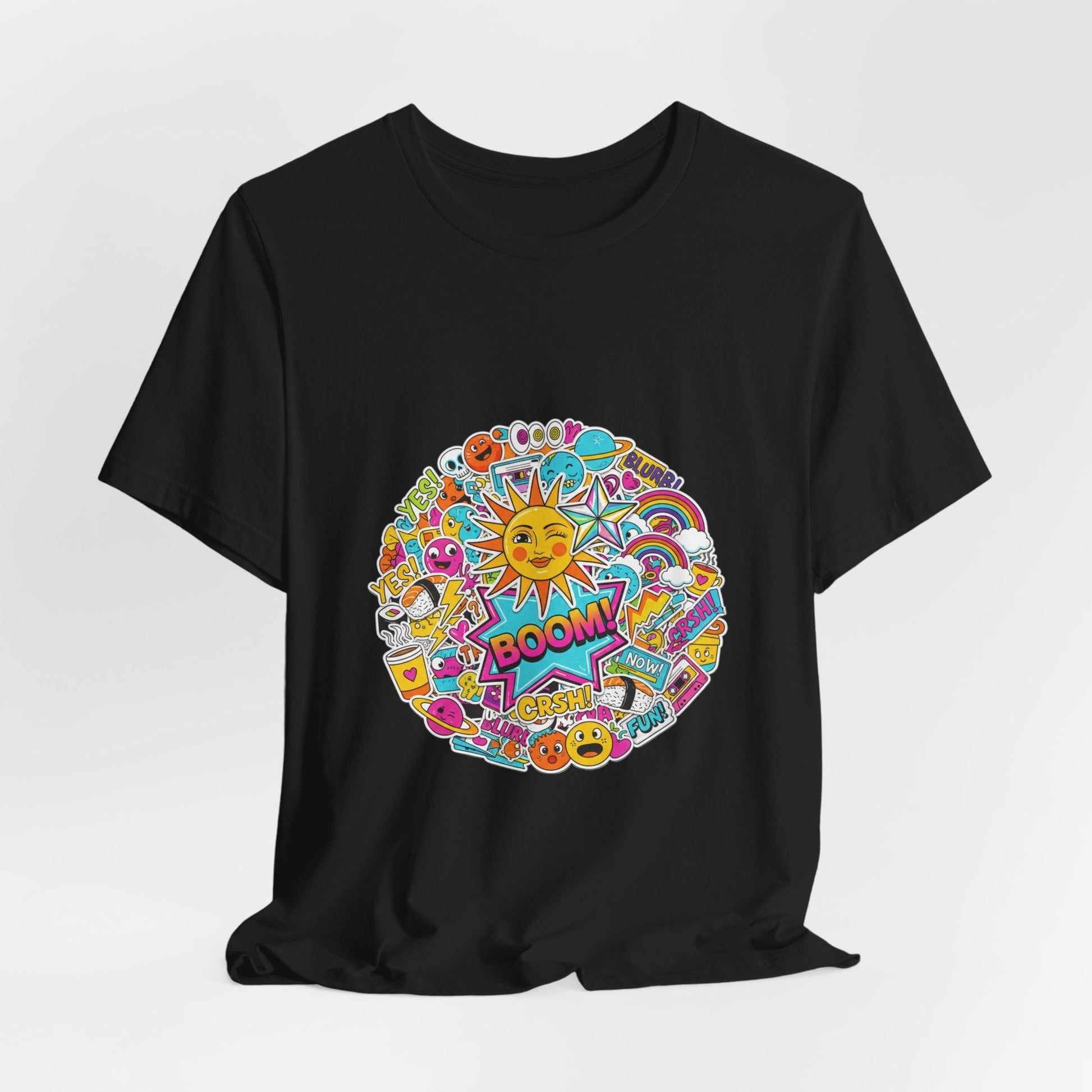Sticker - Bomb Collage Tee | graphic doodles, chaotic sticker art - AKYCO