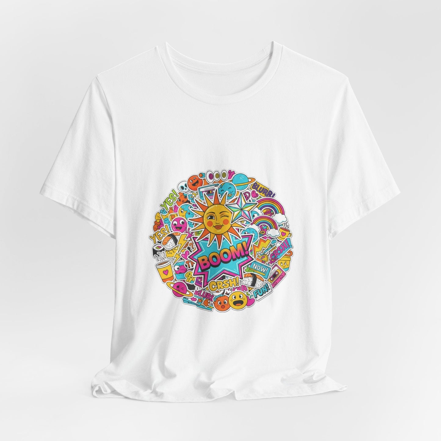 Sticker - Bomb Collage Tee | graphic doodles, chaotic sticker art - AKYCO