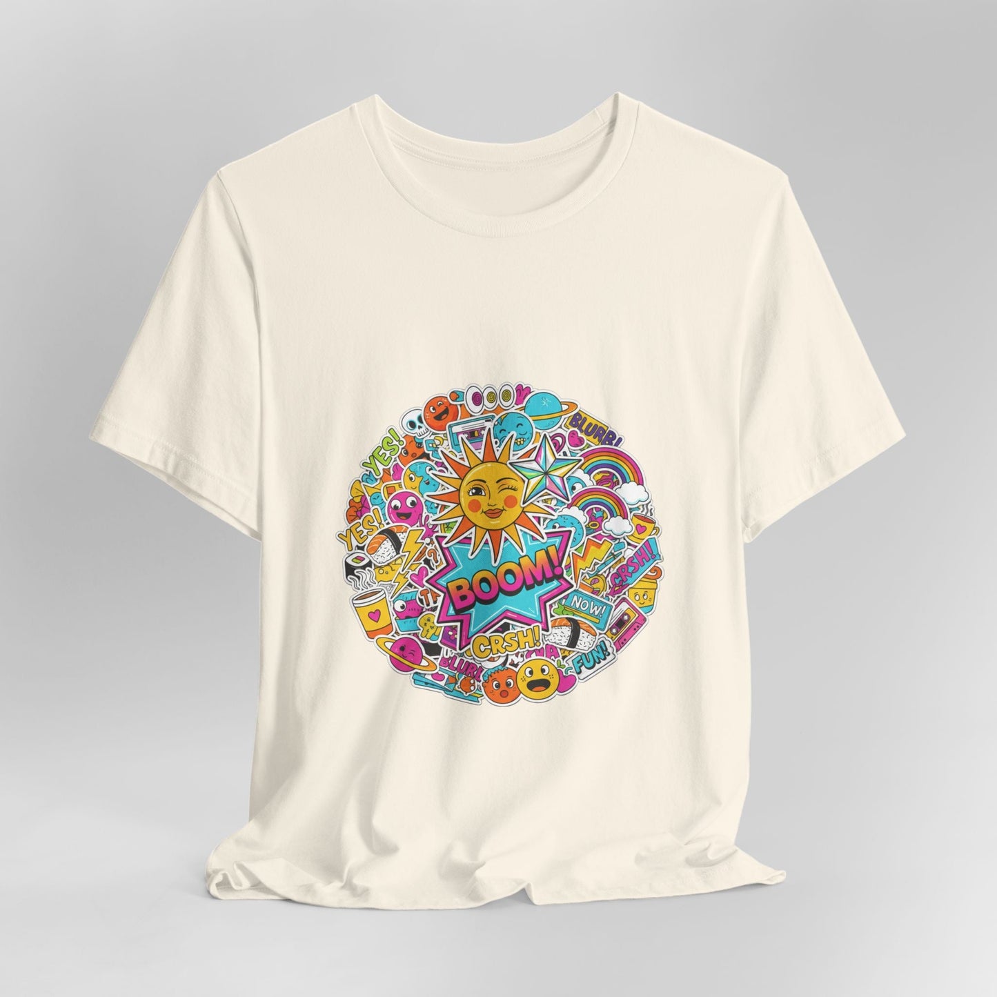 Sticker - Bomb Collage Tee | graphic doodles, chaotic sticker art - AKYCO