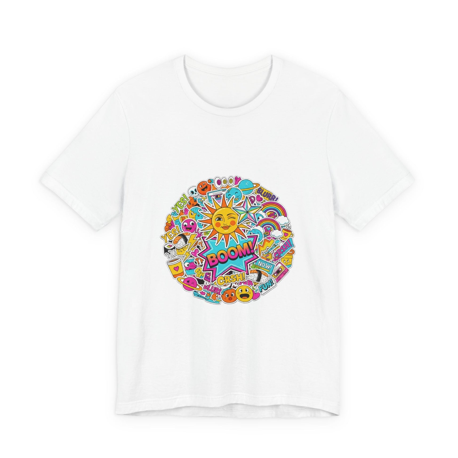 Sticker - Bomb Collage Tee | graphic doodles, chaotic sticker art - AKYCO