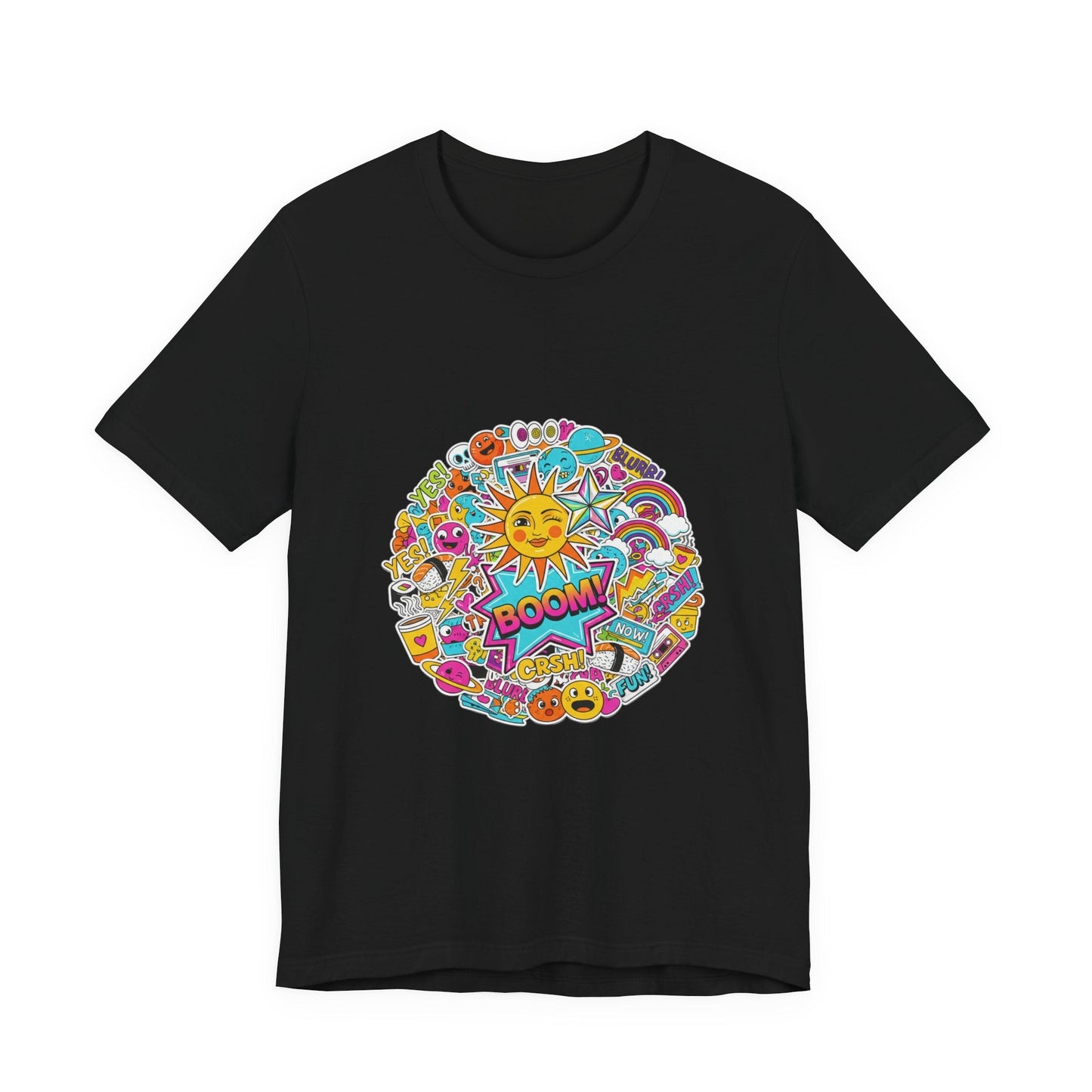 Sticker - Bomb Collage Tee | graphic doodles, chaotic sticker art - AKYCO
