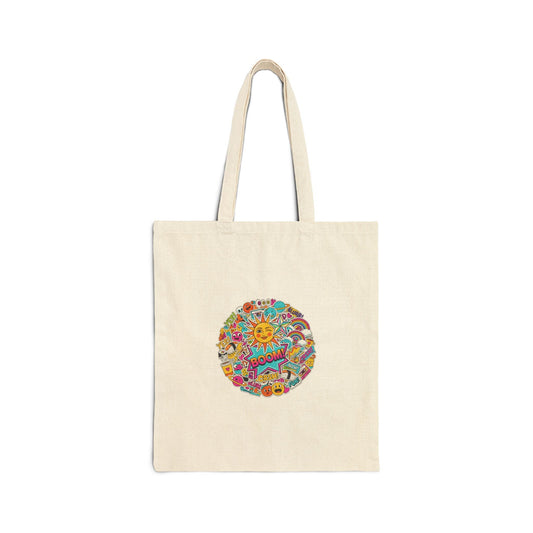 Sticker Bomb Collage Tote | collage art, graphic doodles - AKYCO