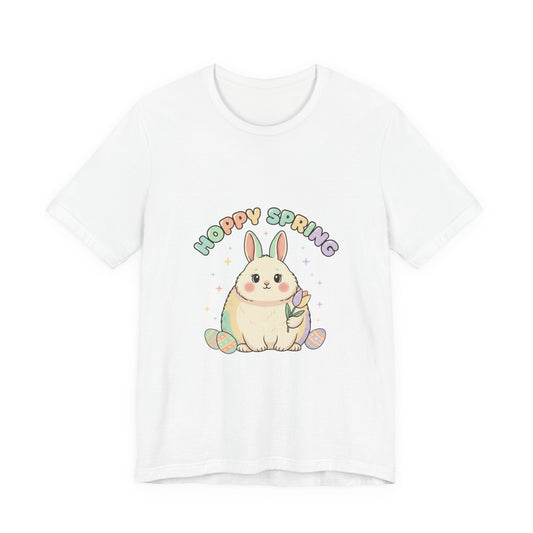 T-Shirt Pasqua Hoppy Spring Bunny – Coniglietto con Tulipano Pastel Cottagecore - AKYCO