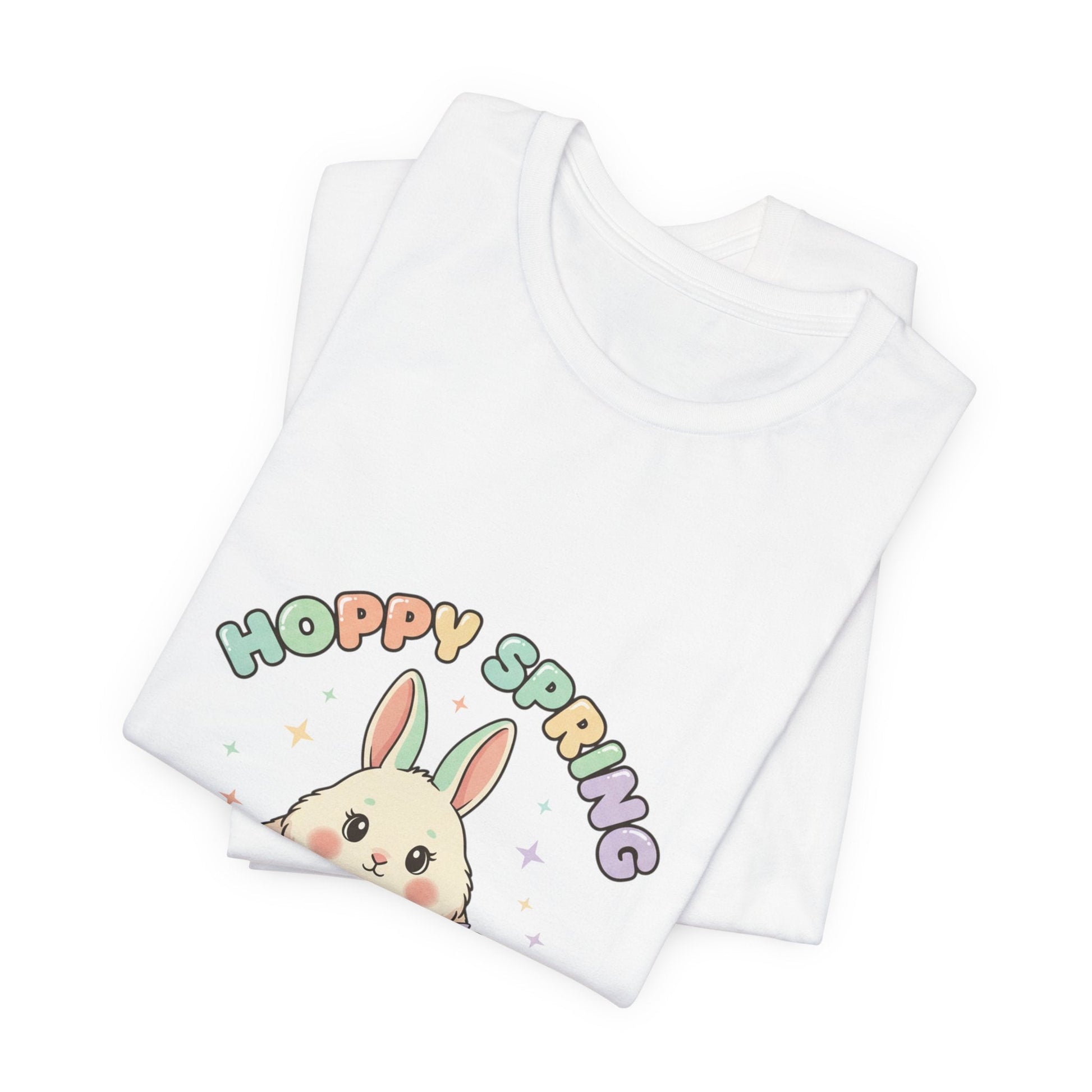 T-Shirt Pasqua Hoppy Spring Bunny – Coniglietto con Tulipano Pastel Cottagecore - AKYCO