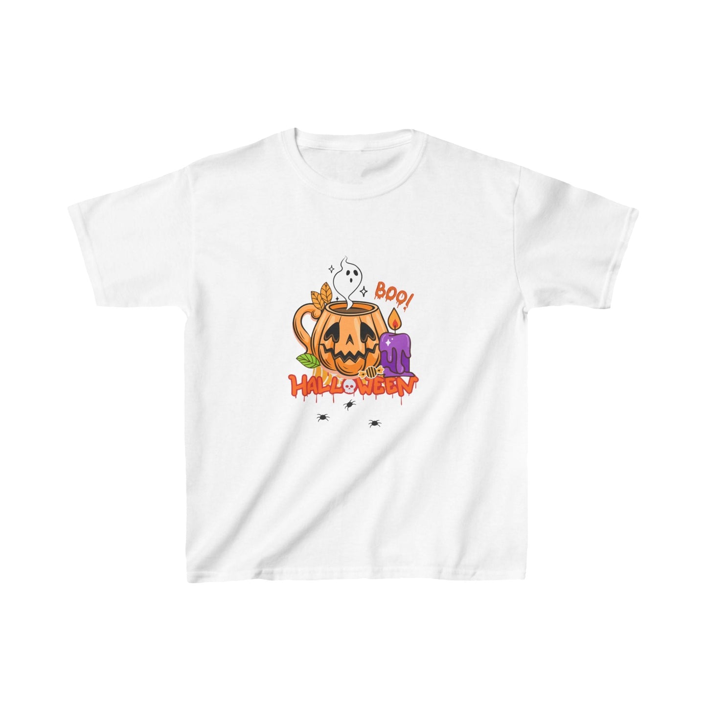 T-Shirt per Bambini di Halloween con Design di Zucca - Aky & Co.