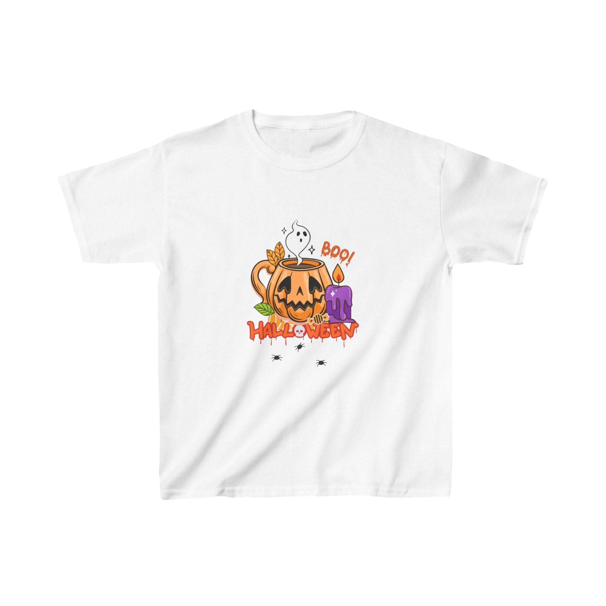T-Shirt per Bambini di Halloween con Design di Zucca - Aky & Co.