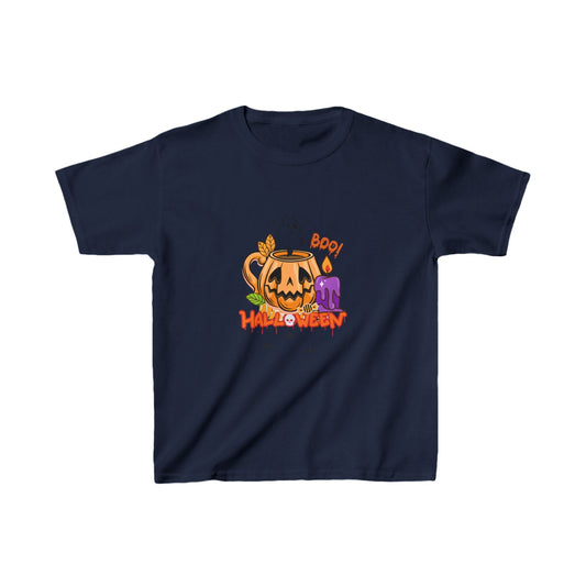 T-Shirt per Bambini di Halloween con Design di Zucca - Aky & Co.