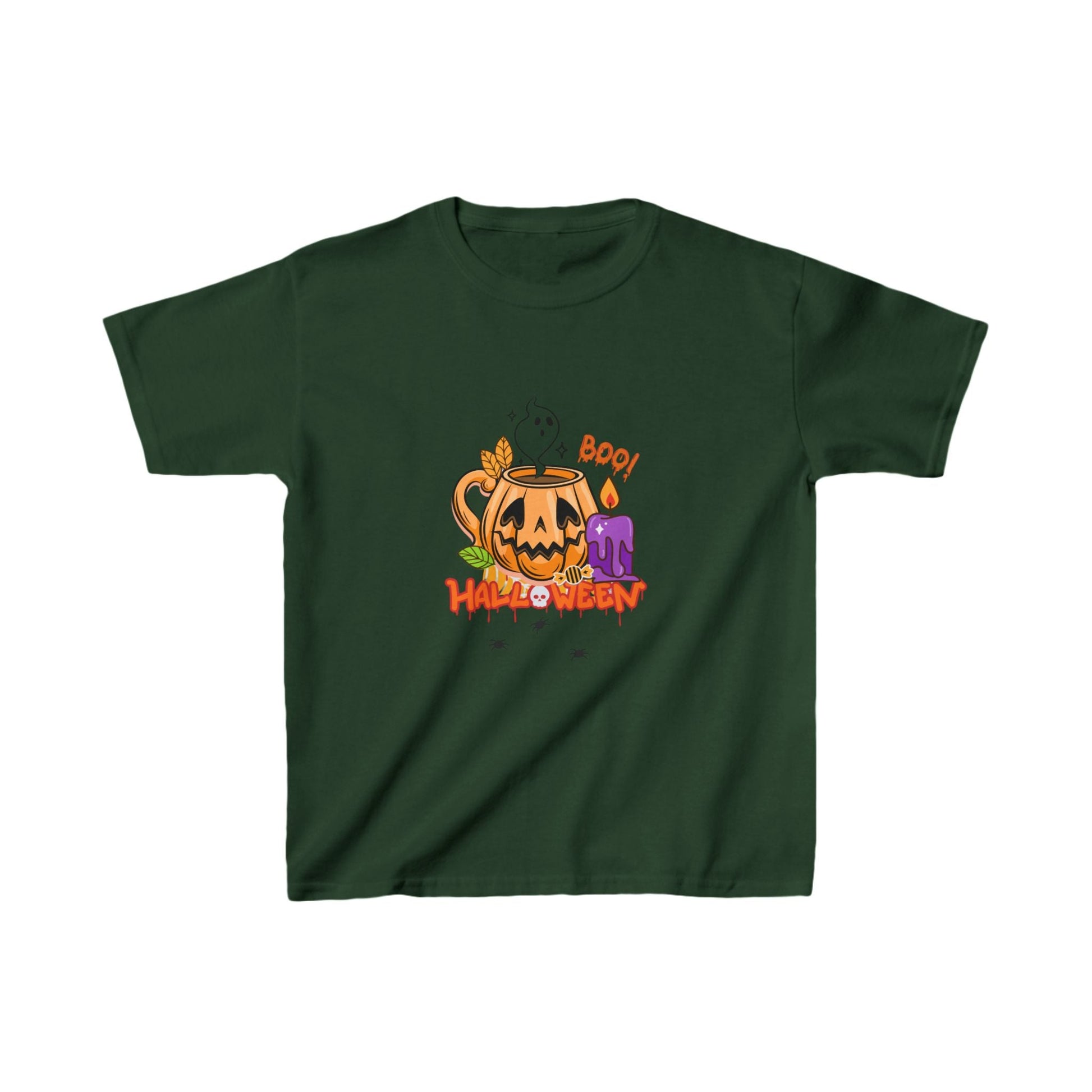 T-Shirt per Bambini di Halloween con Design di Zucca - Aky & Co.