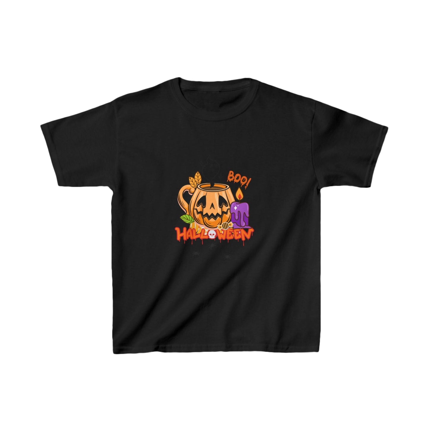 T-Shirt per Bambini di Halloween con Design di Zucca - Aky & Co.