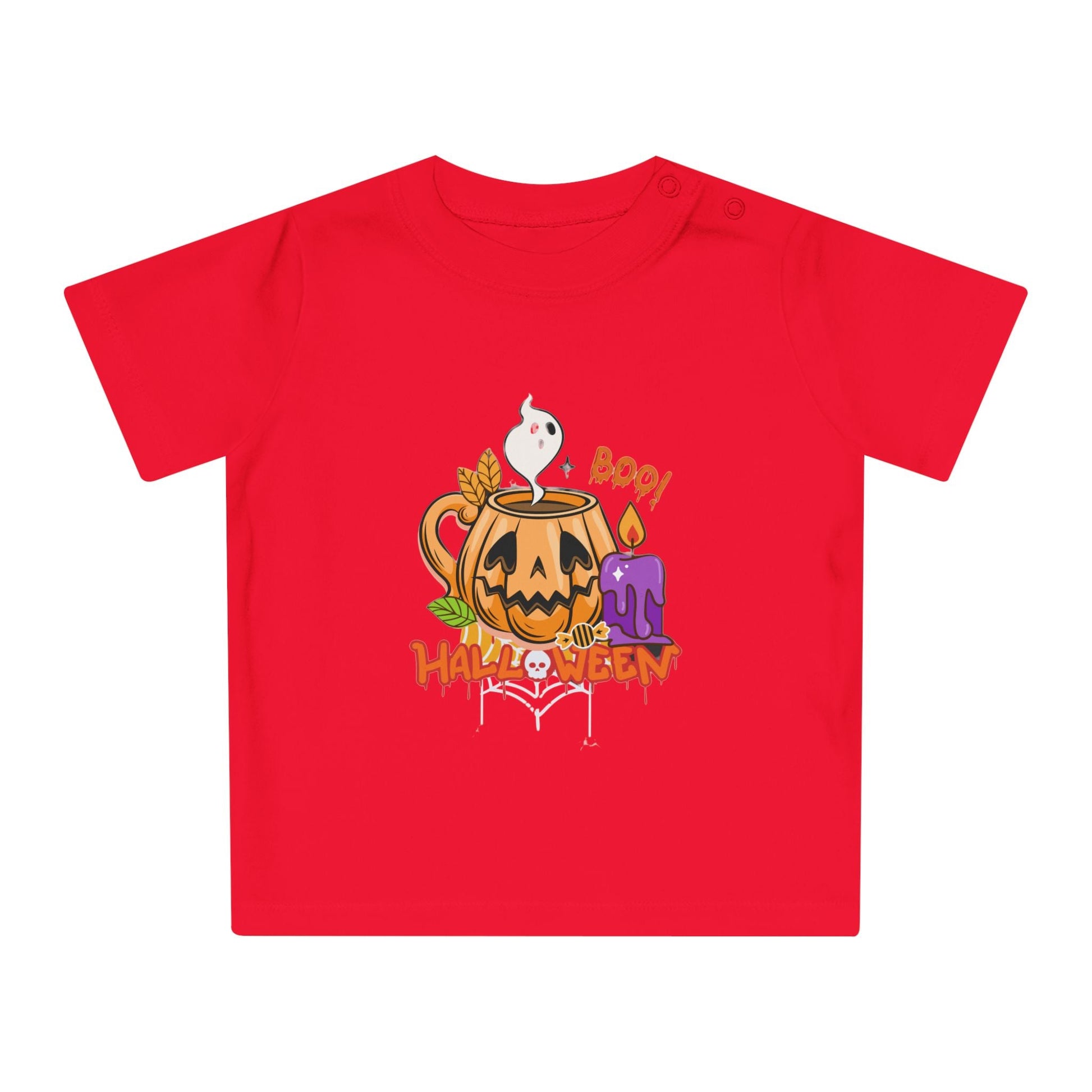 T-Shirt per Bambini di Halloween con Design di Zucca e Fantasma - Aky & Co.