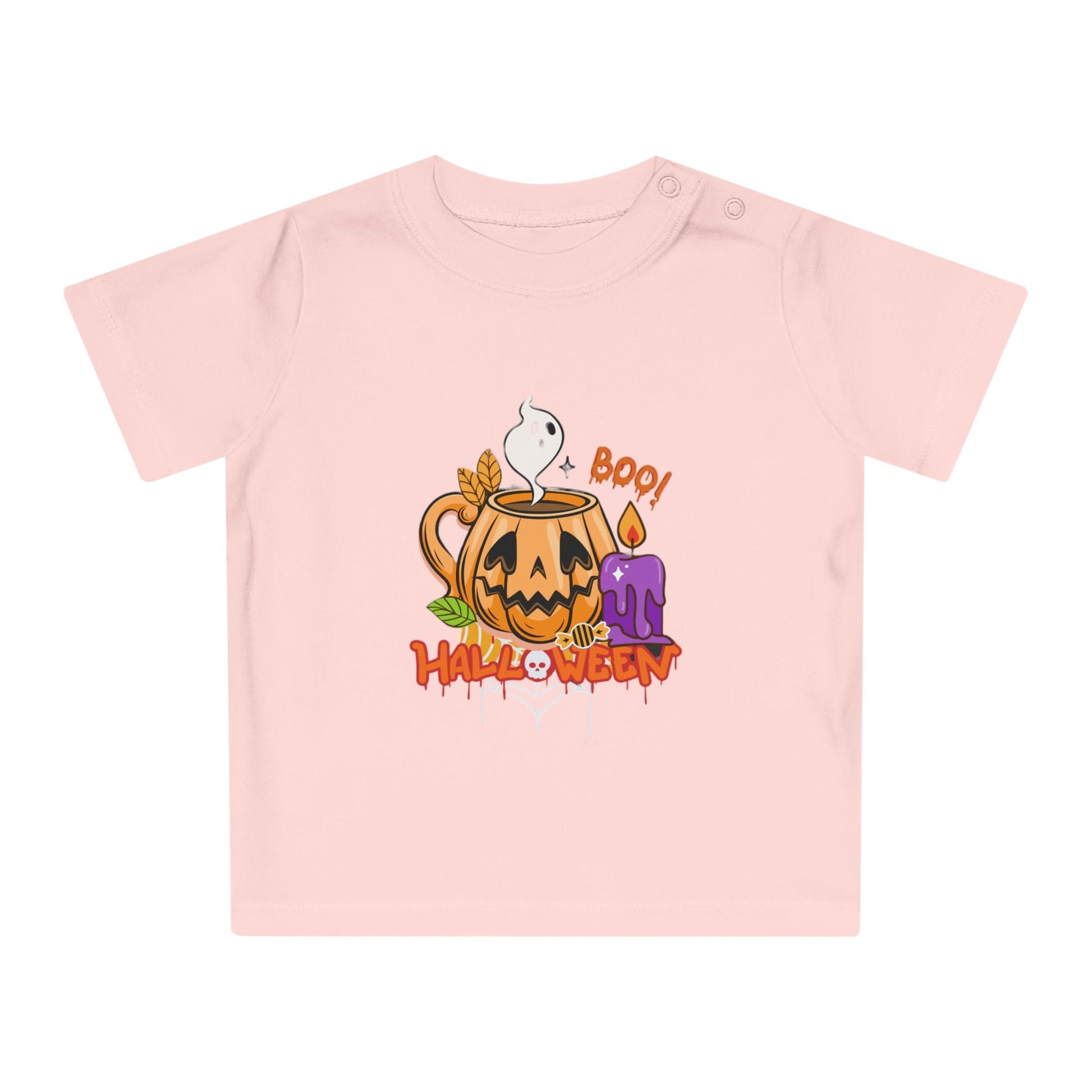 T-Shirt per Bambini di Halloween con Design di Zucca e Fantasma - Aky & Co.