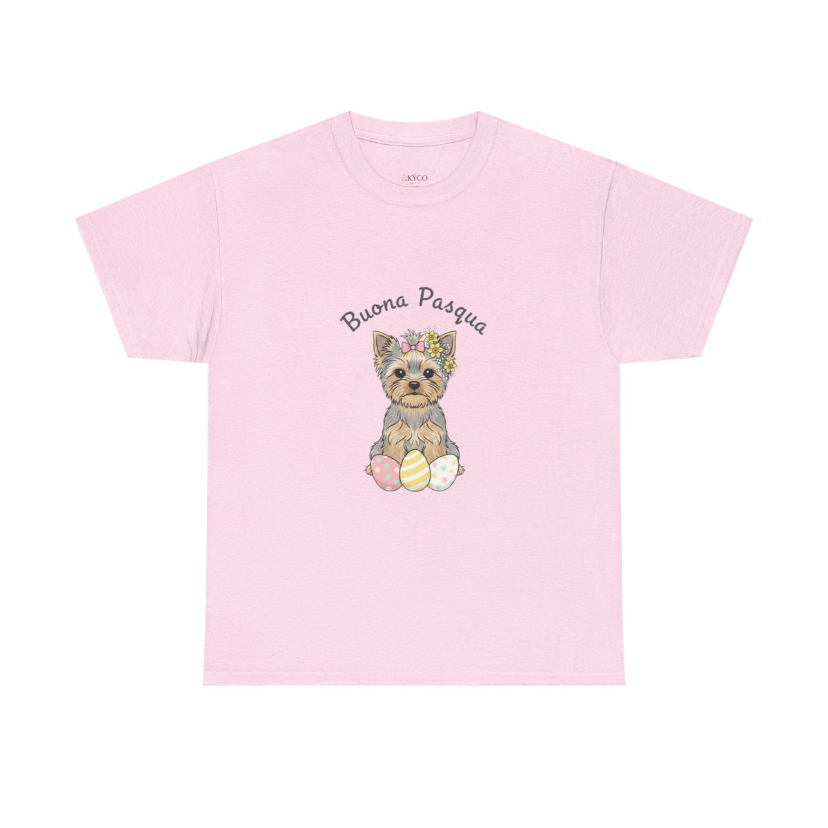 T-Shirt Yorkie Pasqua "Buona Pasqua" – Maglietta Cane Yorkshire Primavera Unisex - AKYCO