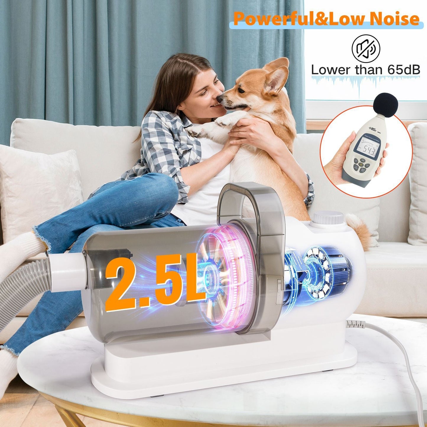 Tagliacapelli Multifunzionale per Animali Domestici con Aspirapolvere: Set Completo di Cura e Bellezza per Cani e Gatti - Aky & Co.