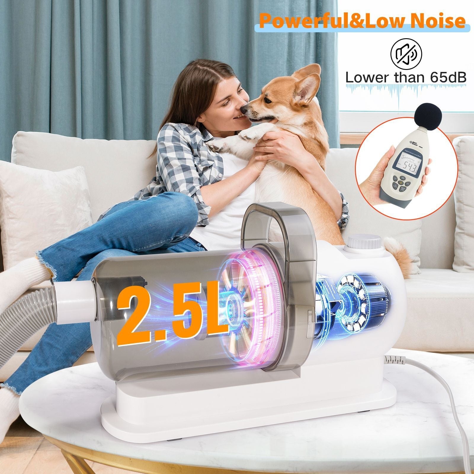 Tagliacapelli Multifunzionale per Animali Domestici con Aspirapolvere: Set Completo di Cura e Bellezza per Cani e Gatti - Aky & Co.