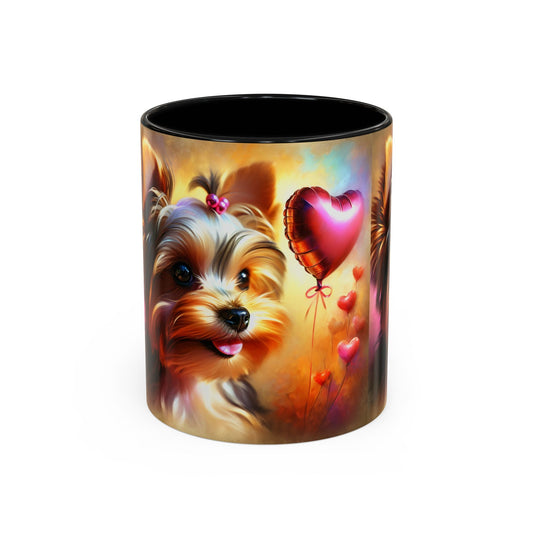 Tazza da Caffè con Dolce Cucciolo di Yorkshire Terrier - 330ml/450ml - Regalo Perfetto per Amanti dei Cani - AKYCO
