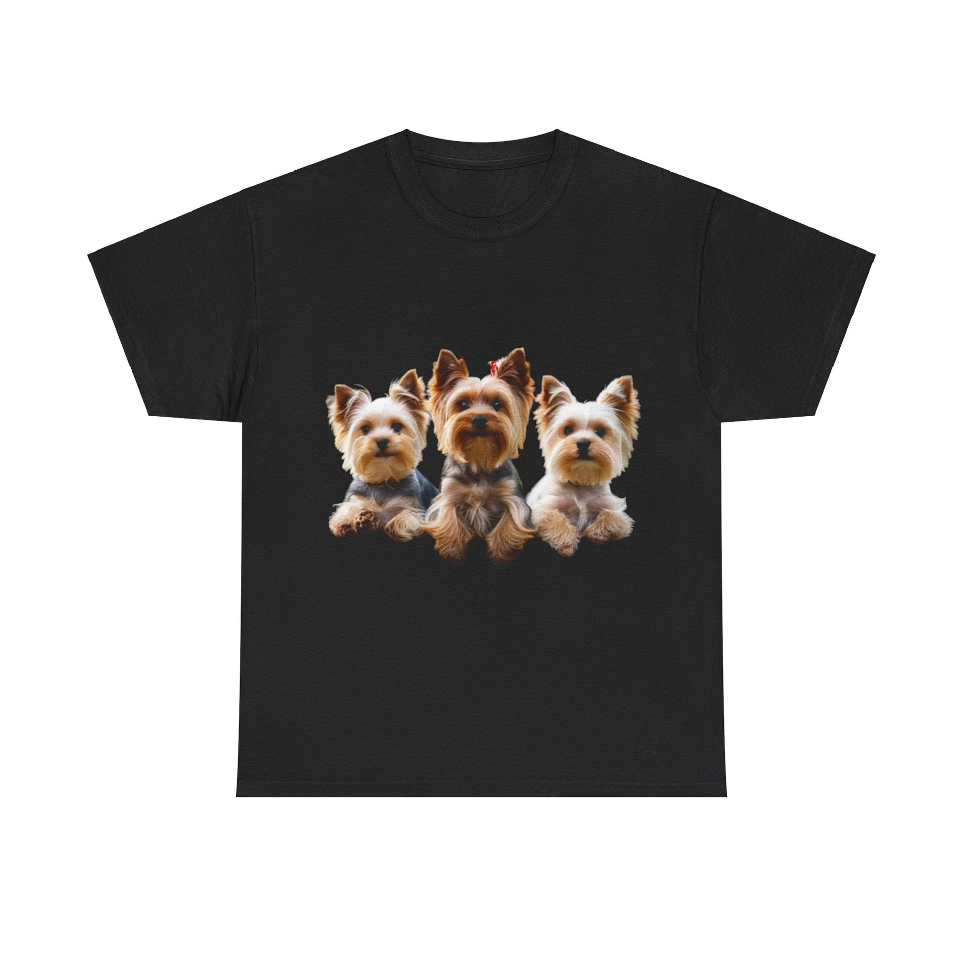 Unisex Heavy Cotton Tee - 3 Yorkshire Terrier - Aky & Co.