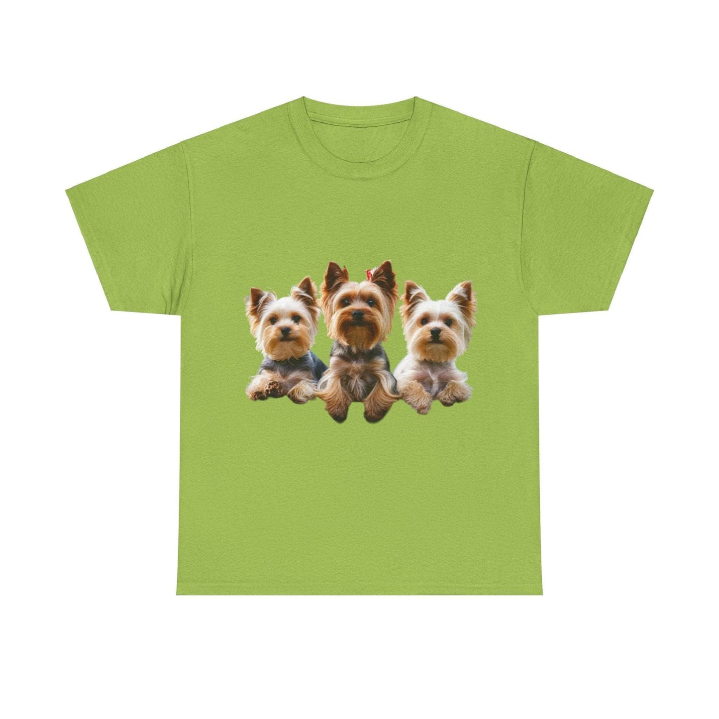 Unisex Heavy Cotton Tee - 3 Yorkshire Terrier - Aky & Co.