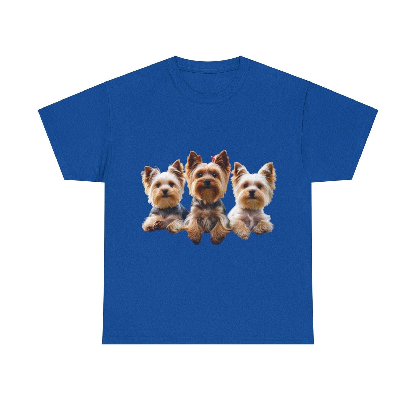 Unisex Heavy Cotton Tee - 3 Yorkshire Terrier - Aky & Co.