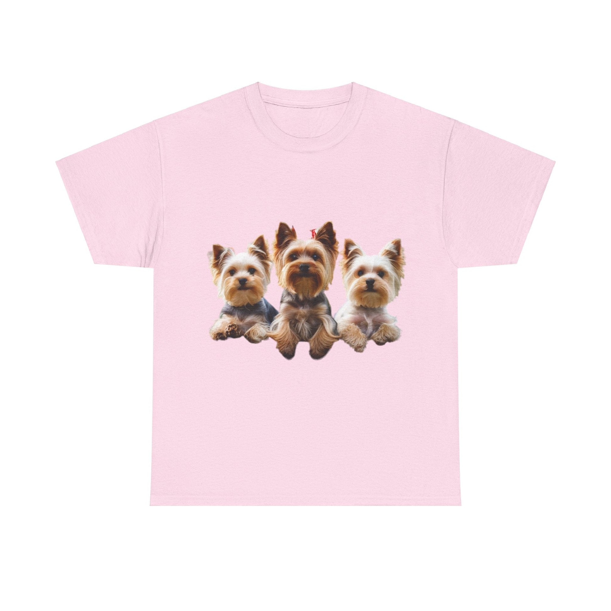 Unisex Heavy Cotton Tee - 3 Yorkshire Terrier - Aky & Co.