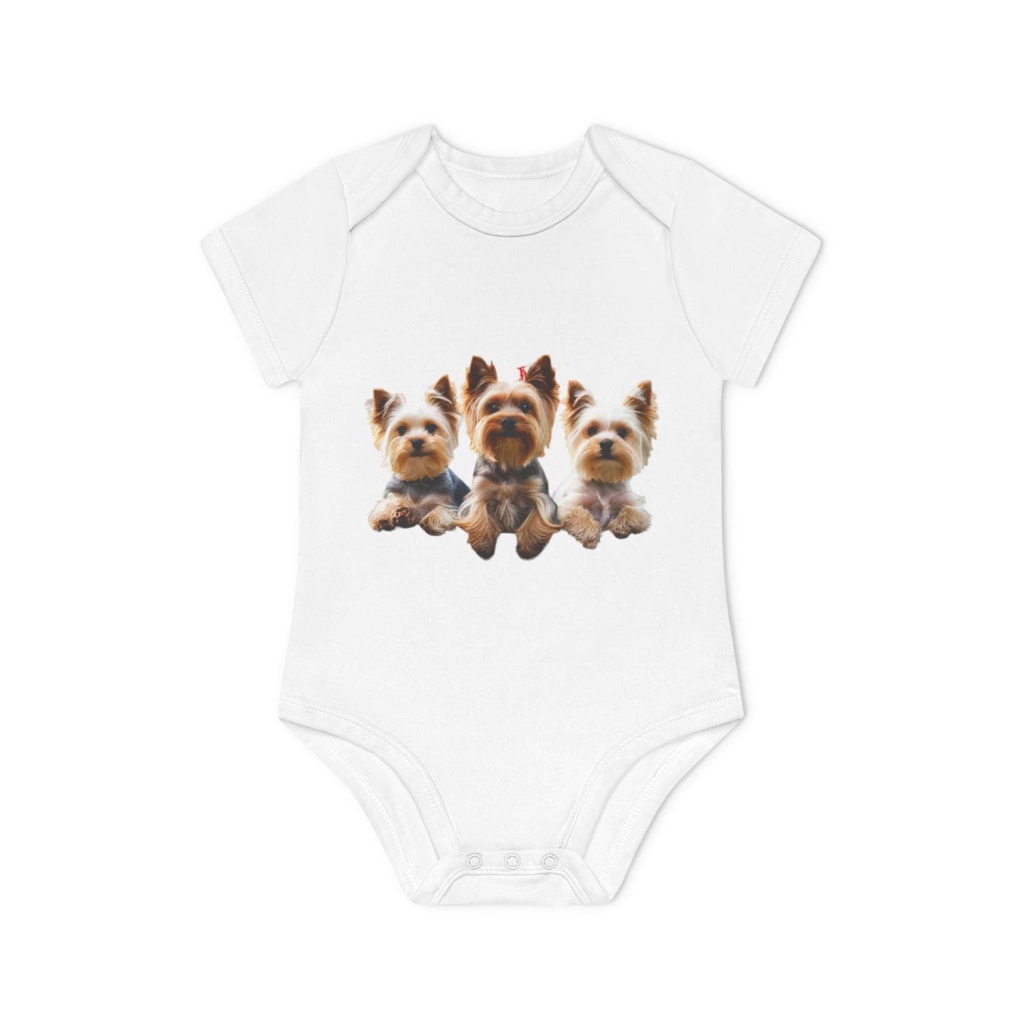Unisex Heavy Cotton Tee - 3 Yorkshire Terrier - AKYCO