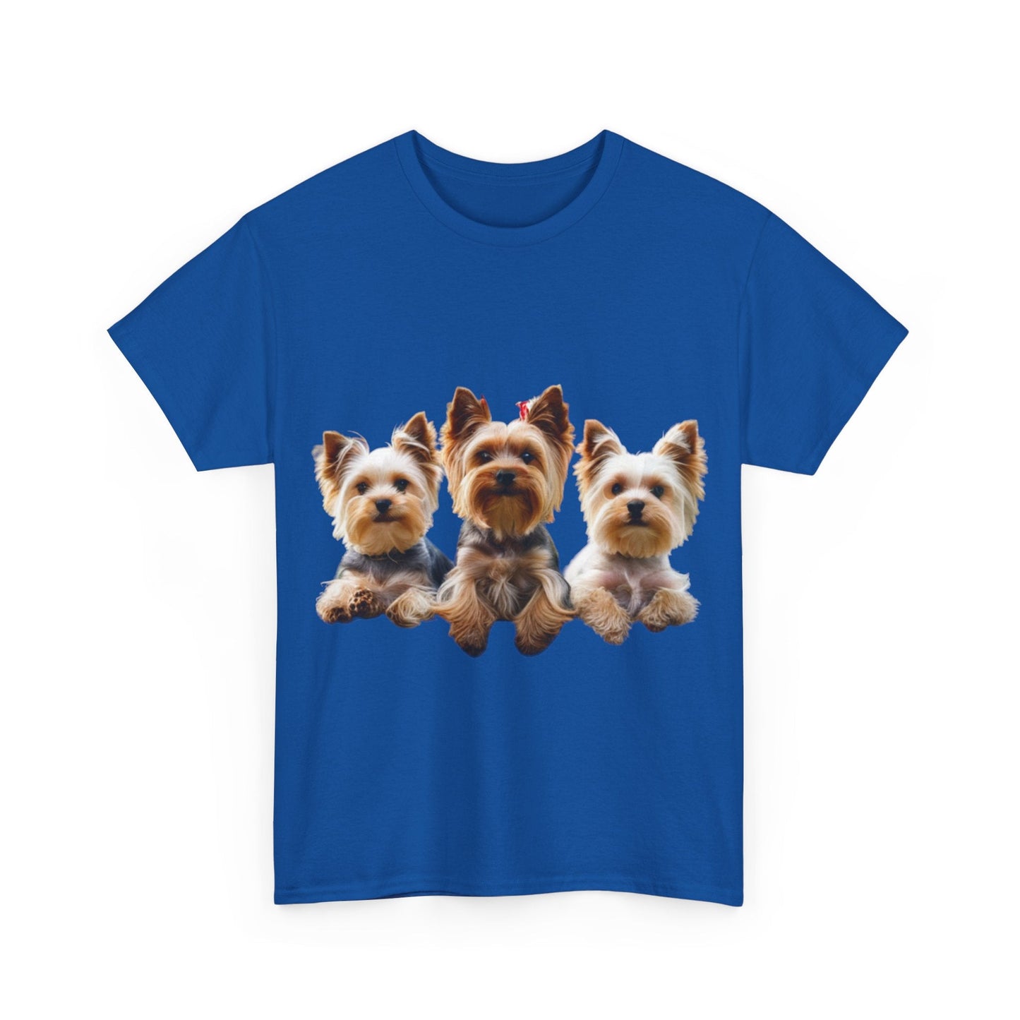 Unisex Heavy Cotton Tee - 3 Yorkshire Terrier - Aky & Co.
