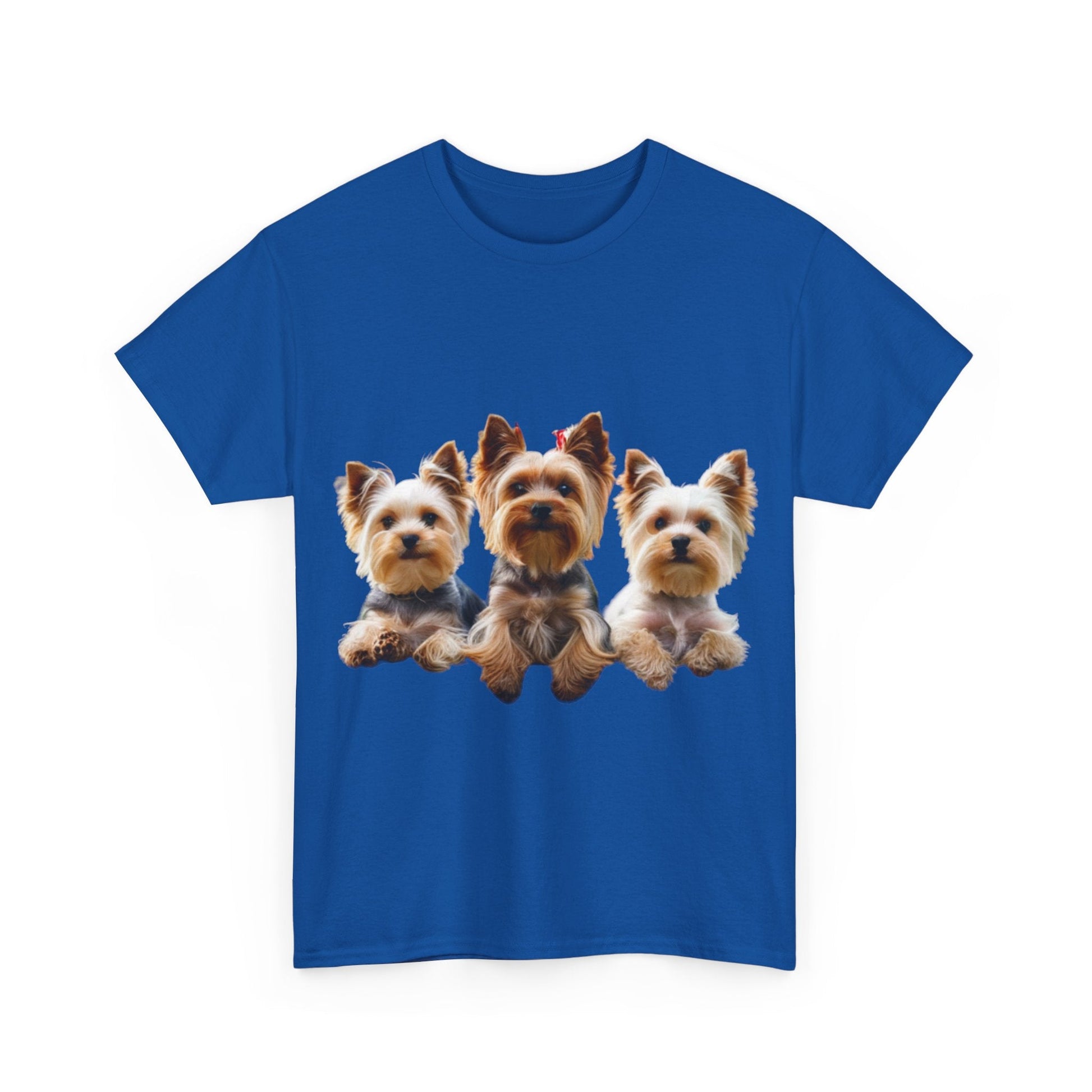 Unisex Heavy Cotton Tee - 3 Yorkshire Terrier - Aky & Co.