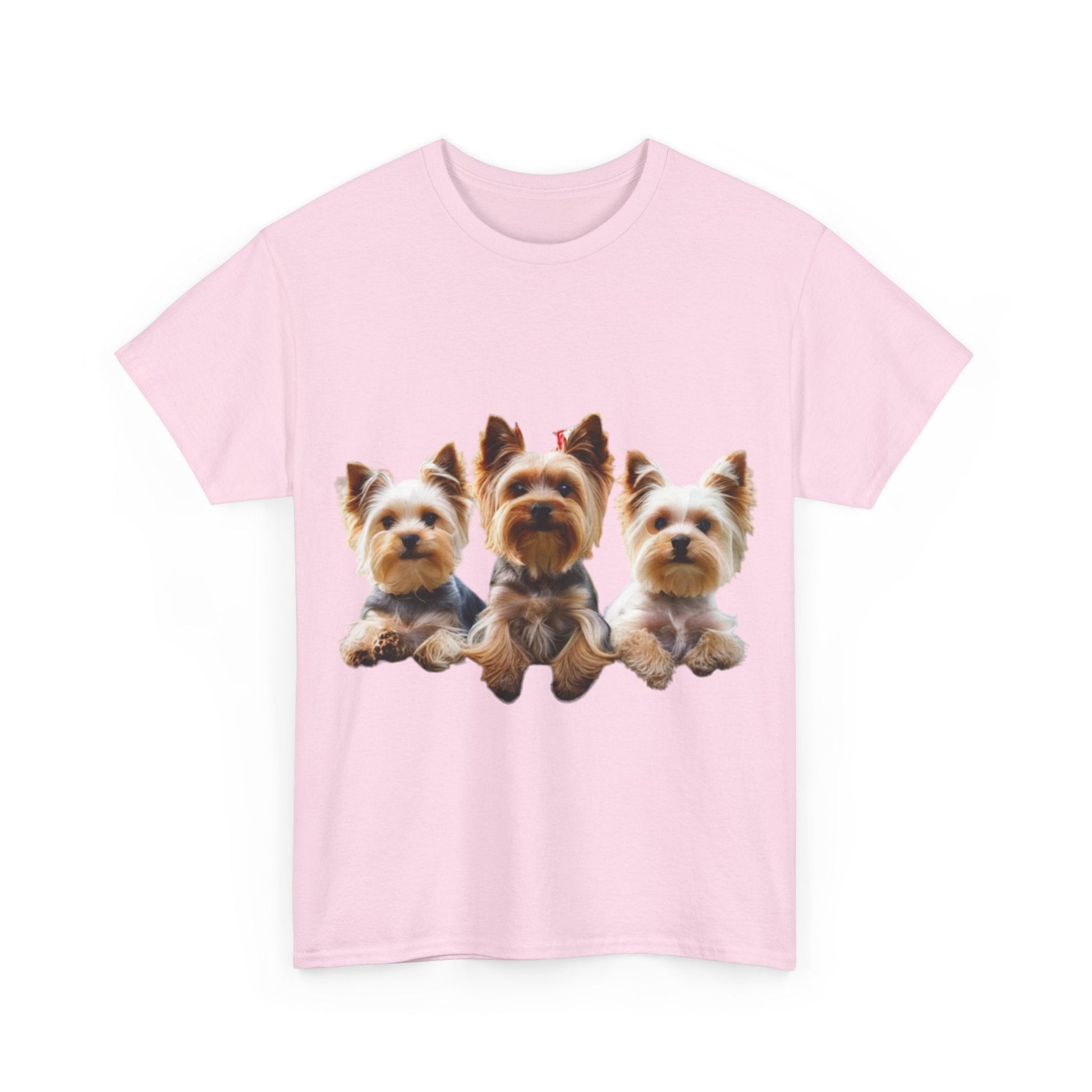 Unisex Heavy Cotton Tee - 3 Yorkshire Terrier - Aky & Co.