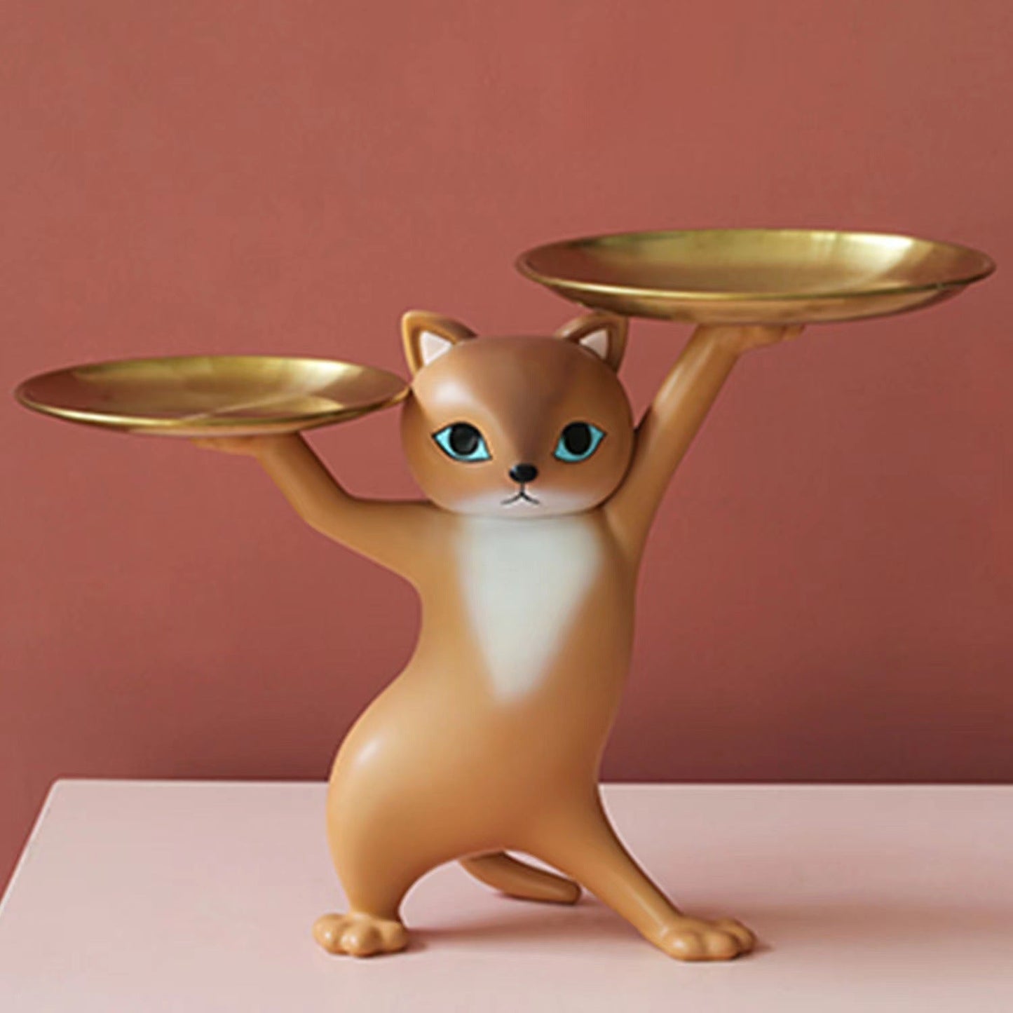 Vassoio Portaoggetti con Gatto – Design in Resina per Casa e Ufficio - Aky & Co.