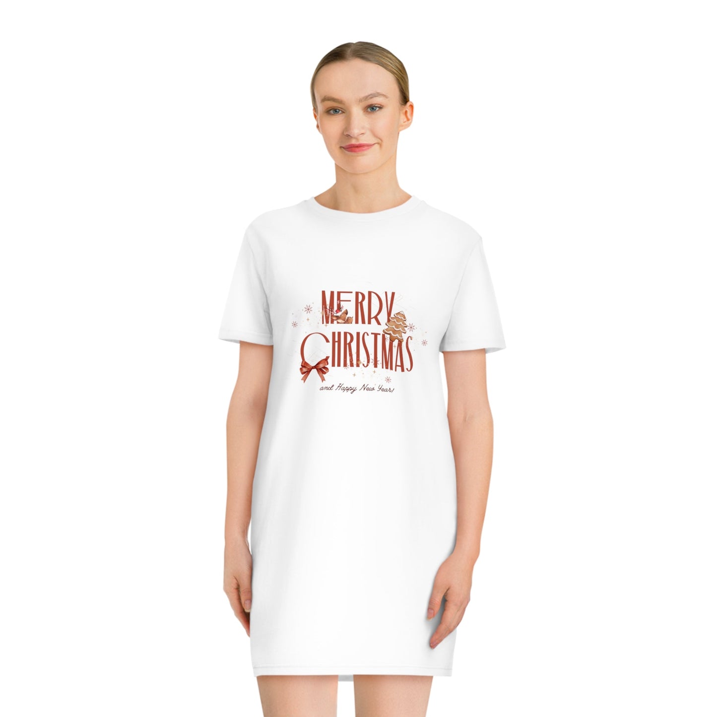Vestito T-Shirt Natale - Stile Festivo per le Celebrazioni | Look Comodo e Chic - Aky & Co.