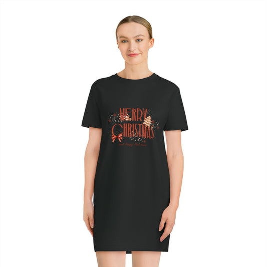 Vestito T-Shirt Natale - Stile Festivo per le Celebrazioni | Look Comodo e Chic - Aky & Co.