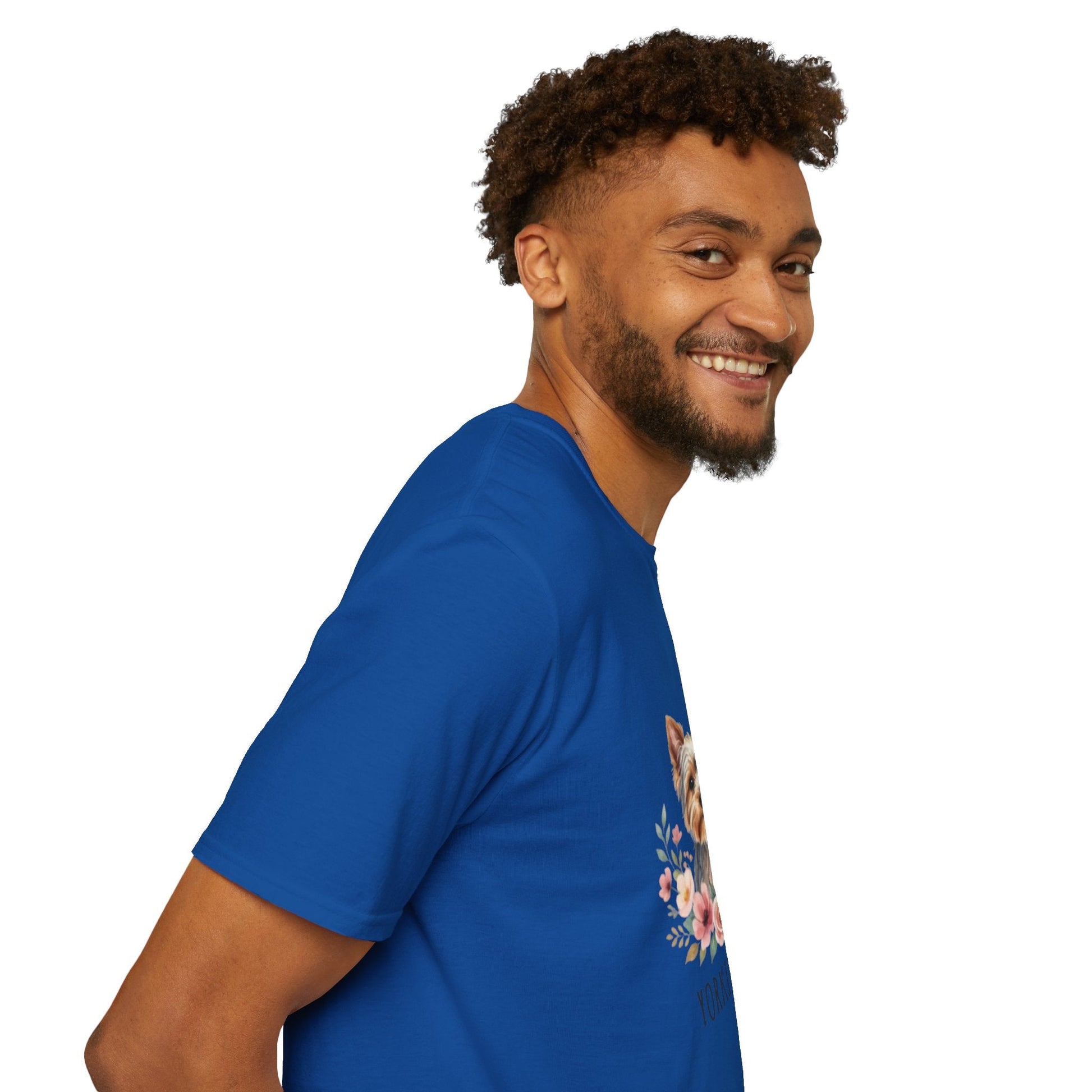 Yorkie & Me T‑Shirt — Floral Yorkshire Terrier Tee - AKYCO