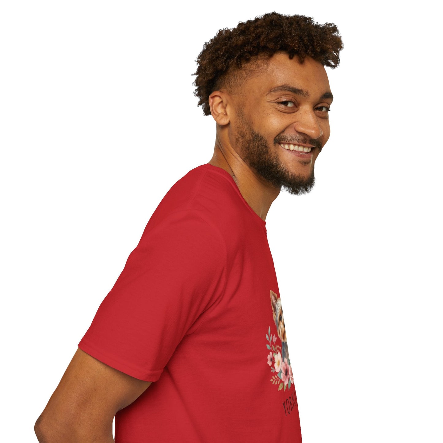 Yorkie & Me T‑Shirt — Floral Yorkshire Terrier Tee - AKYCO