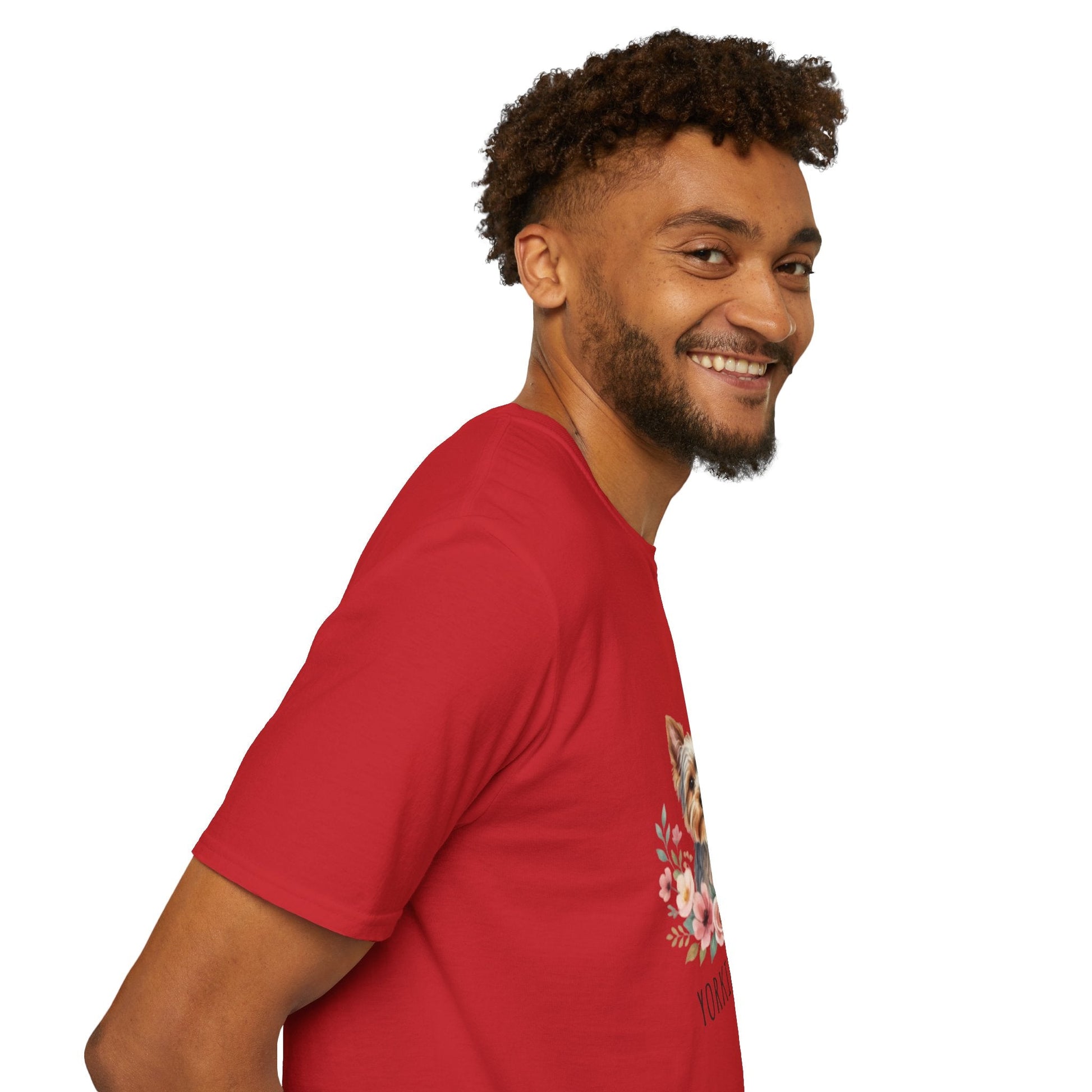 Yorkie & Me T‑Shirt — Floral Yorkshire Terrier Tee - AKYCO