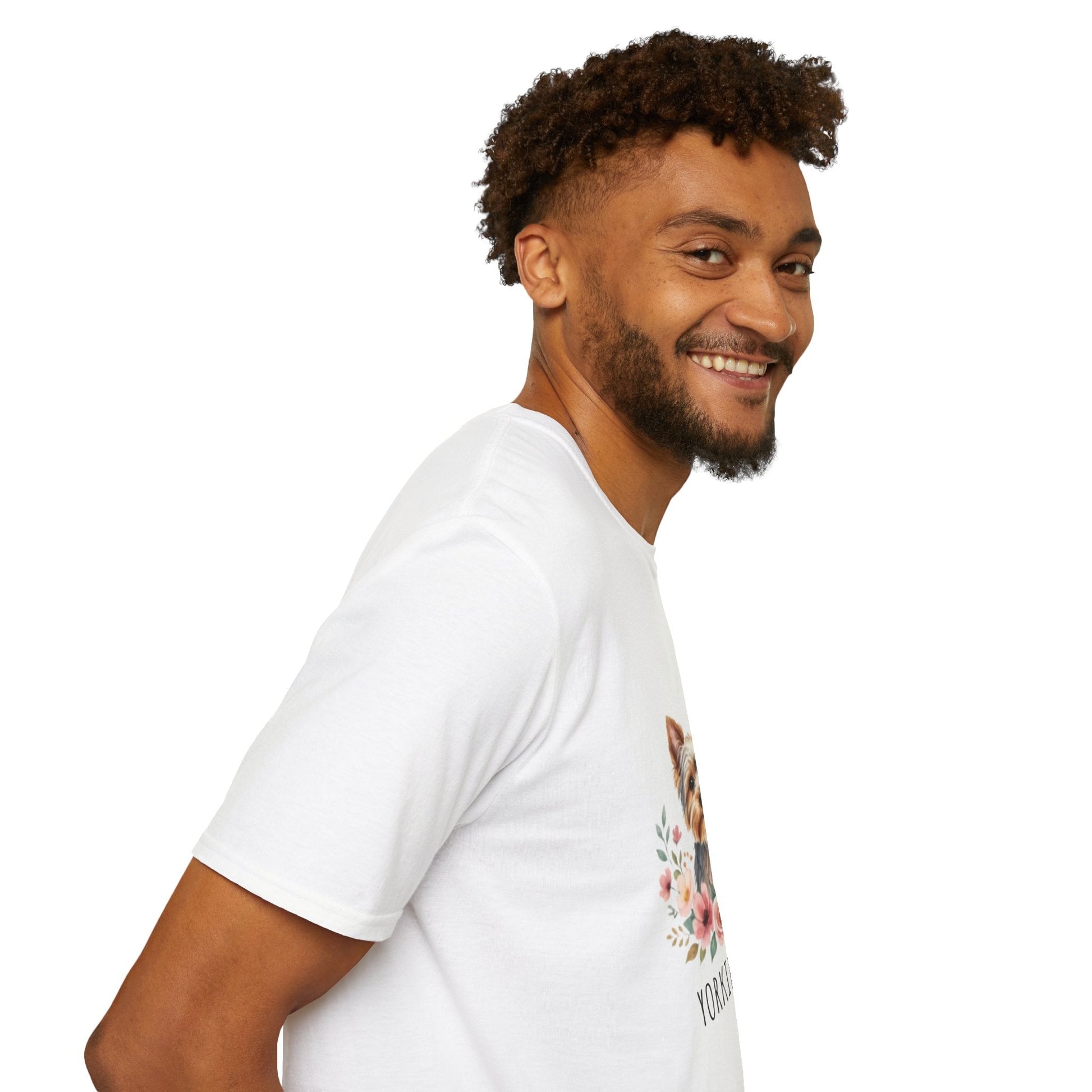 Yorkie & Me T‑Shirt — Floral Yorkshire Terrier Tee - AKYCO