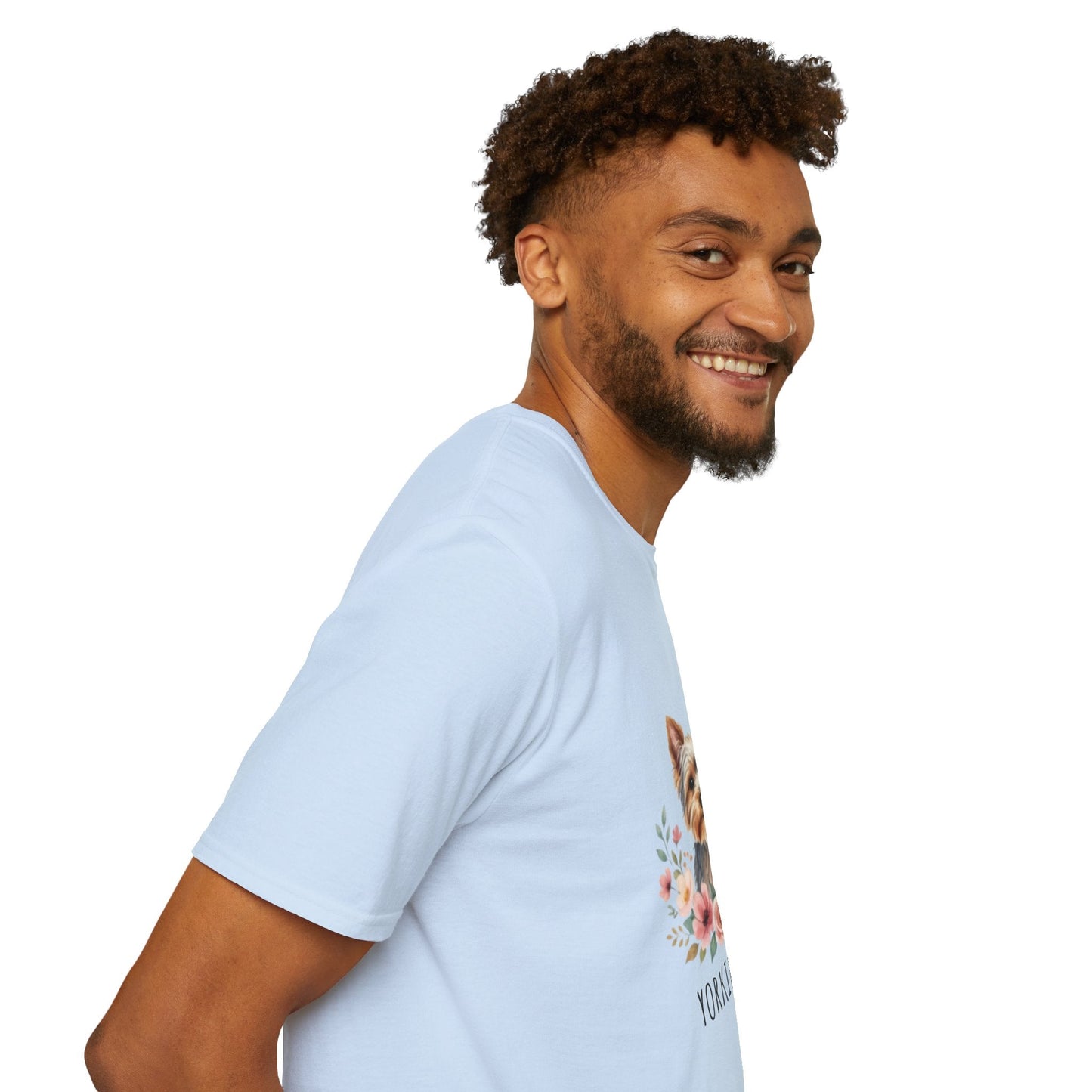 Yorkie & Me T‑Shirt — Floral Yorkshire Terrier Tee - AKYCO