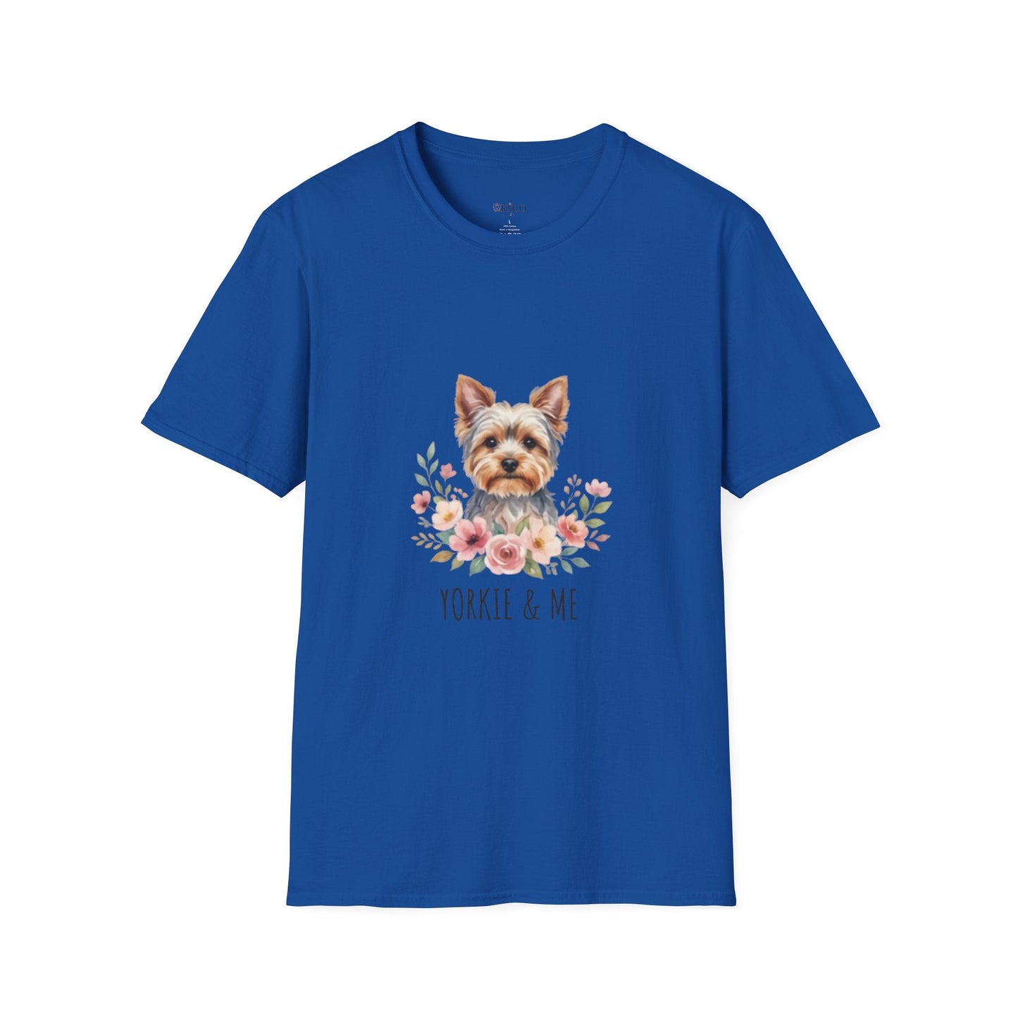 Yorkie & Me T‑Shirt — Floral Yorkshire Terrier Tee - AKYCO