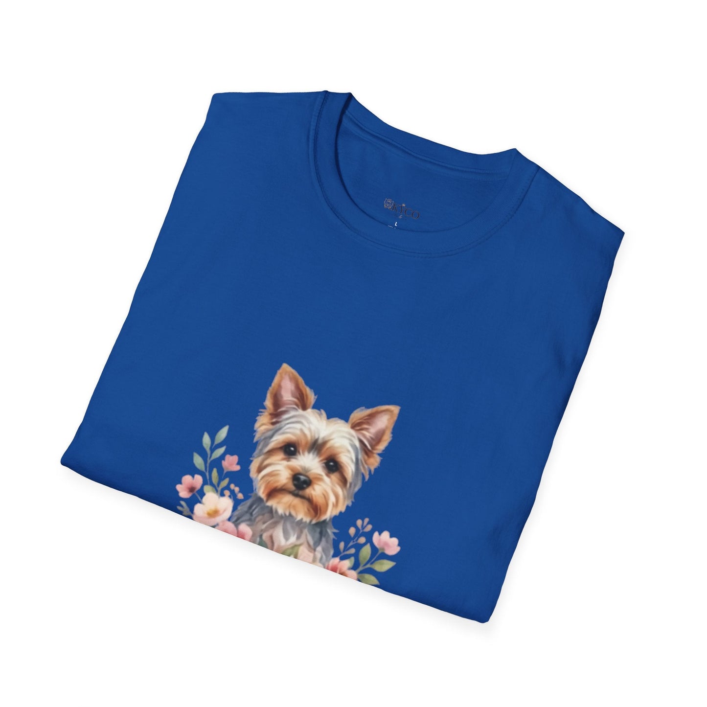 Yorkie & Me T‑Shirt — Floral Yorkshire Terrier Tee - AKYCO